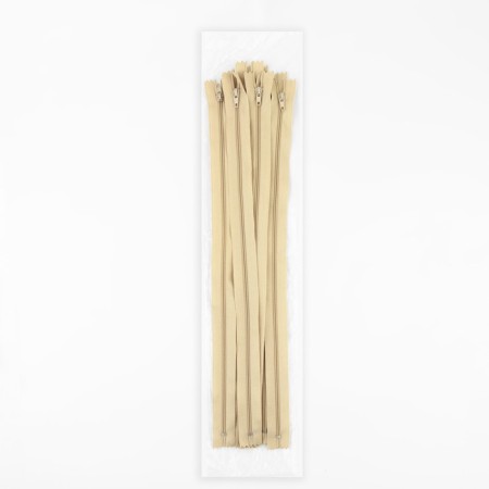 Lightning "Spiral", No. 3, non -proceeding, castle machine, 40 cm, beige color-2