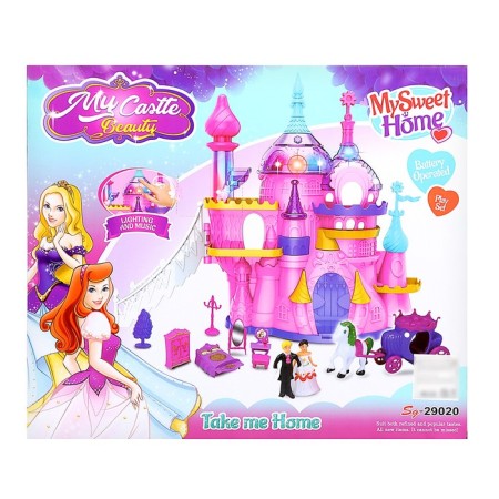 Castle for dolls, with figures, light, sound, with accessories-14