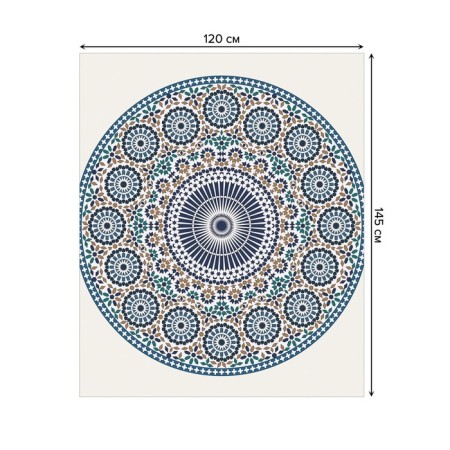 Tables on the table "Circum flowering", rectangular, oxford, size 120x145 cm-1