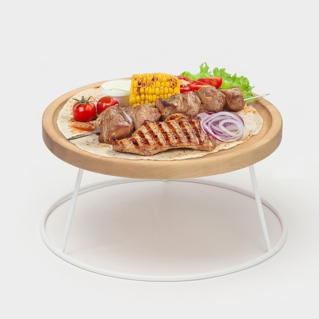 Castle stand, 20x25 cm, height 10 cm, metal, white color-3