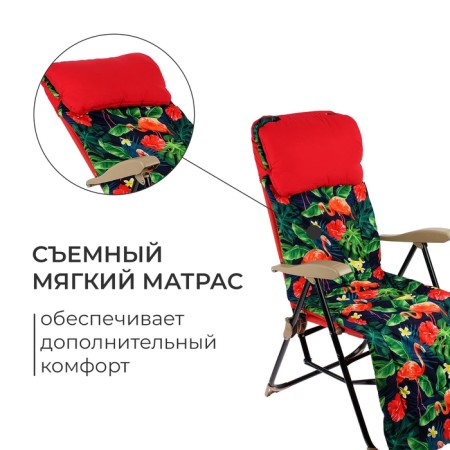 Swess chair, 82x59x16 cm, flamingos print-4