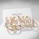 Road earrings set 6 pairs "Youth" pearls, white color in gold, d = 3