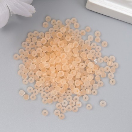 Glass beads 8/0 "matte translucent. Apricot" 10 grams-1