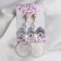 Earrings with pearls "tenderness" of thread, white color in gold
