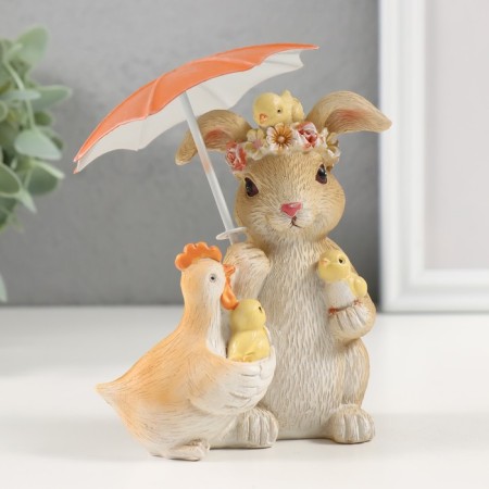 Souvenir Polystone "Meeting on Easter under an umbrella" 11x8.5x12.5 cm