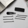 Invisibility for hair "Steisi" (set of 10 pcs) Solid geometry, 5 cm, black
