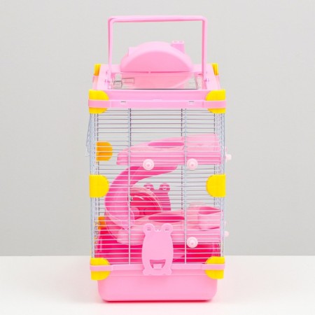 The cage for rodents "Pigzon", 31 x 24 x 46 cm, pink-2
