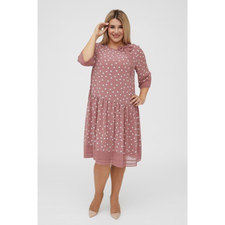 Women's dress, size 52, pink color-1