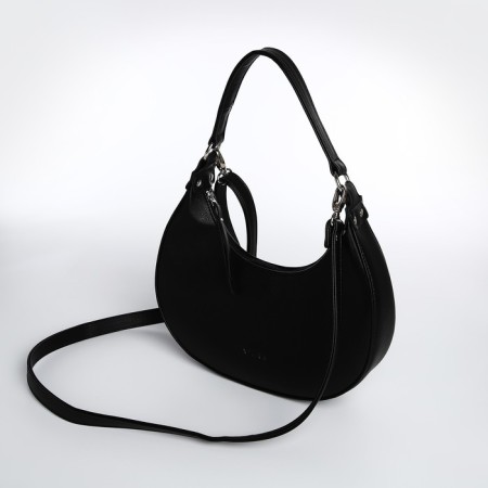 Women's bag Textura, baguette, small size, black color-3