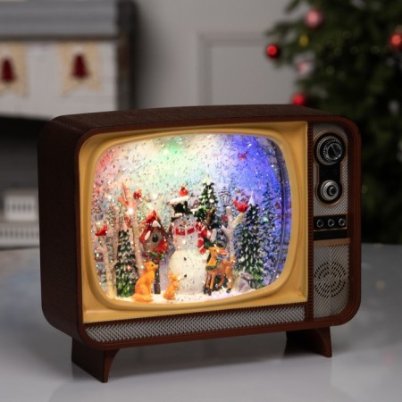 LED figure “New Year's light”, 21x12.1x17.1 cm, music, aah3, USB, glow warm white