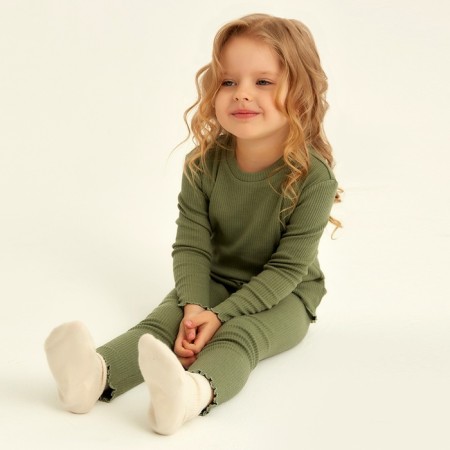 Pajama Children's SL Home P 32 (110-116), olive-4