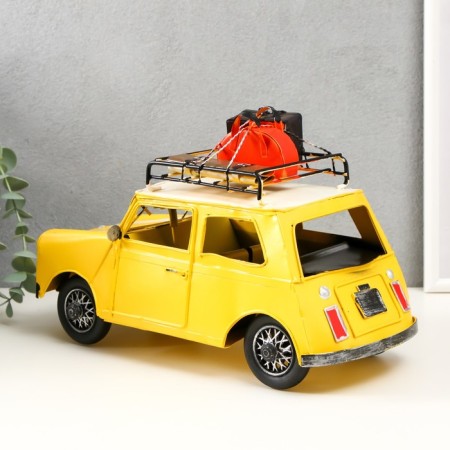 Metal souvenir "Retro. Yellow car" 30x13.7x17.5 cm-2