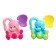 Rattle - Elephant squeak, with elastic elements, color mix, crumb I