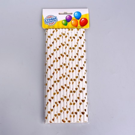 A tube for the cocktail "Heart", set 25 pcs.