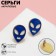 Earrings "aliens", the color is blue-white in gold
