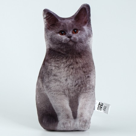 Antistress toy "Gray Cat", 19x28 cm-1