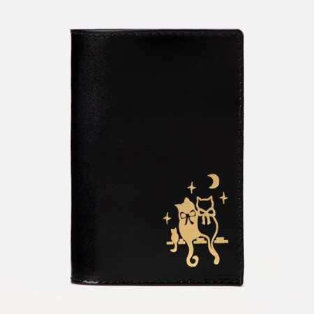 Passport cover, embossing, black color