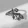 Ring "ring" chameleon, color black silver, dimensionless
