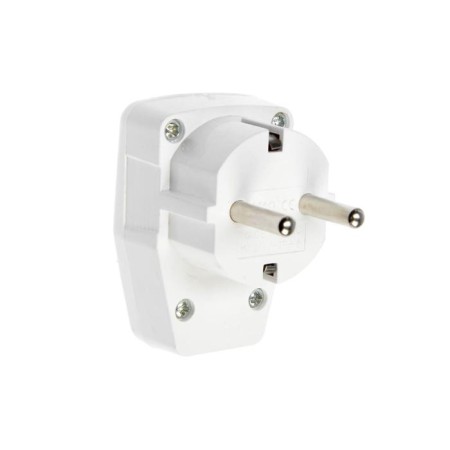 Corner fork, 16a, with salary, with a switch, white, retail packaging-1