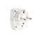 Corner fork, 16a, with salary, with a switch, white, retail packaging