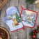 Set of kitchen. Ethel "Christmas Evening": 19x19 cm, mittens-throw 20x28 cm, 100