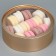 Makarun box, confectionery packaging tube with a window, “gold” 20 x 20 x 5 cm