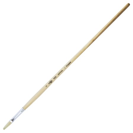 Brush Artistic bristle gamma "Studio", flat, elongated pile No. 3, long handle