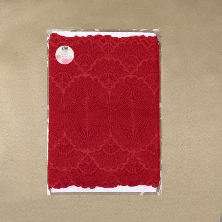 Lace elastic fabric, 180 mm × 2.7 ± 0.5 m, red color-4