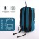 Young youth backpack with a zipper, waterproof, 3 outer pockets, turquoise color