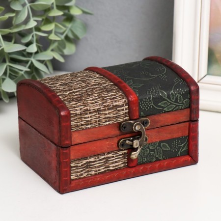 Casket Wood Elevated "curls and mesh" chest mix 8x13x9 cm