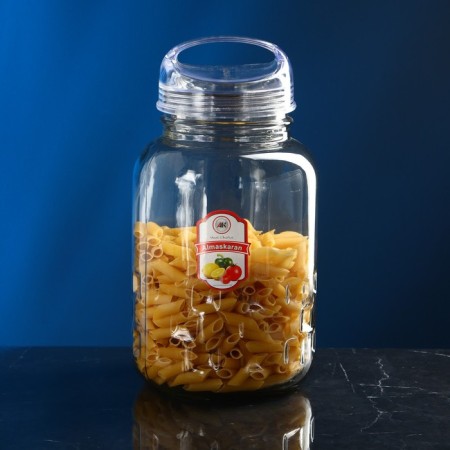 Bank for bulk products "Universal", glass, transparent cover, 4.5 l, Iran-3