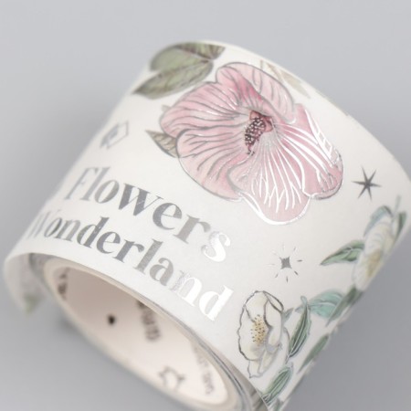 Adhesive tape paper "Flower aroma" width 4 cm winding 3 m 4x4 cm-2