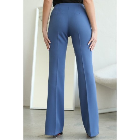 Female trousers, size 44, blue color-5