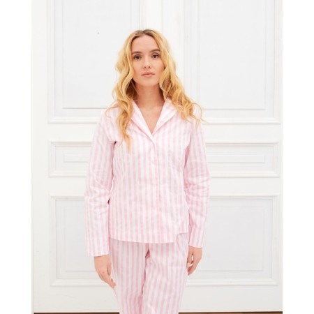 Women's shirt KAFTAN "Beautiful", white/pink color, size 40-42-6