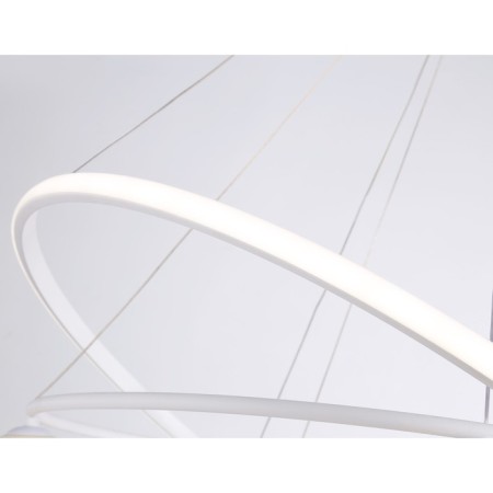 LED LED suspension with a change of lamp and with the control panel Ambrella Light, Linetech, FL66326, G9, 92 W, 6900LUM, 3000-6400K, white, white matte-5