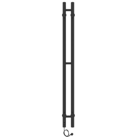 Two electric heated towers Laris Prime ChKCh, 80x1200 mm, 2 crossbars, right, black-16