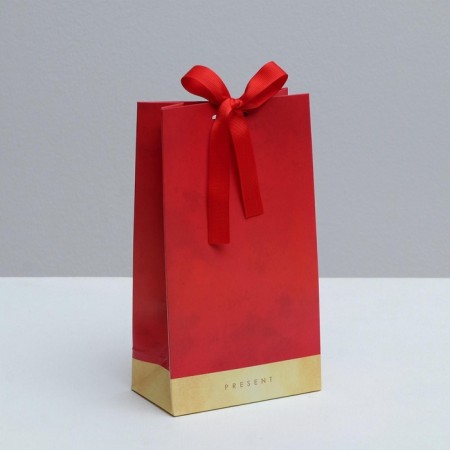 Gift package with tape, packaging, "Present", 13 x 23 x 7 cm-2
