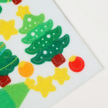Stickers from felt "Christmas trees", 11 x 18.5 cm, 22 pcs-3