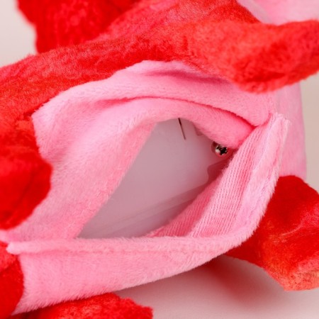 Soft musical toy "Dinosaurus", 16 cm, red color-5