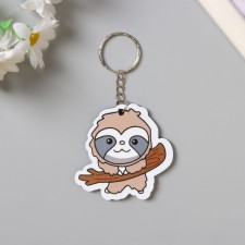 Брелок EVA блеск "Ленивец на ветке" 5х6 см