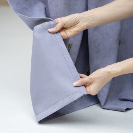 Set of curtains "Ginko", size 145x270 cm, lavender color-3