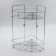 Wall corner shelf 2-tier Joy Home, chrome