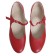 Folk women's shoes, insole length 23.5 cm, red color