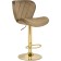Barrier stool Porch metal/velor, gold/beige 47x53x89 cm