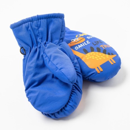 Baby mittens, blue color, size 16 (8-10 years)-1