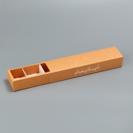 Box for sweets, confectionery packaging, 5 cells, "craft", 5 x 21 x 3.3 cm-2