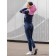 Female -ISEE sports suit, size 44, blue color, pink