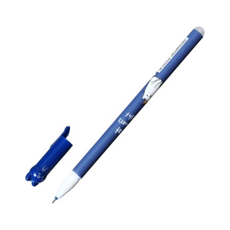 Gel handle with erased ink Calligrata, 0.38mm, blue rod, Cat "Cat", mix-1