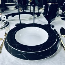 A set of deep plates Lenardi pandora, d = 23 cm, 6 pcs