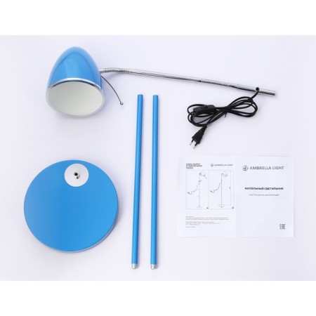 Floor lamp with a switch on the wire Ambrella Light, Floor, TR97691, E27, Blue color-3